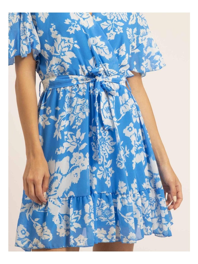 Vestito corto a motivi IGLESS Blu - Kiabi