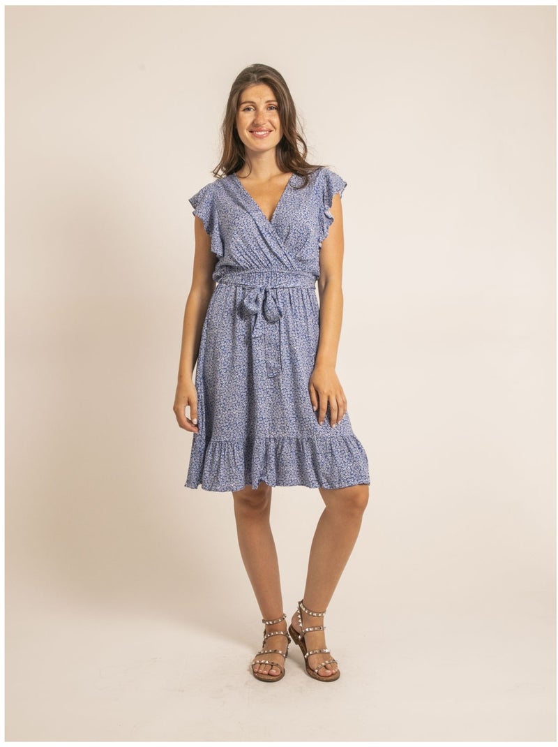 Vestito corto a motivi ILOFTI Blu - Kiabi