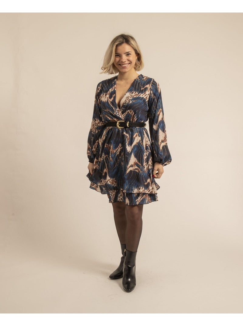 Vestito corto a motivi iraline Blu - Kiabi