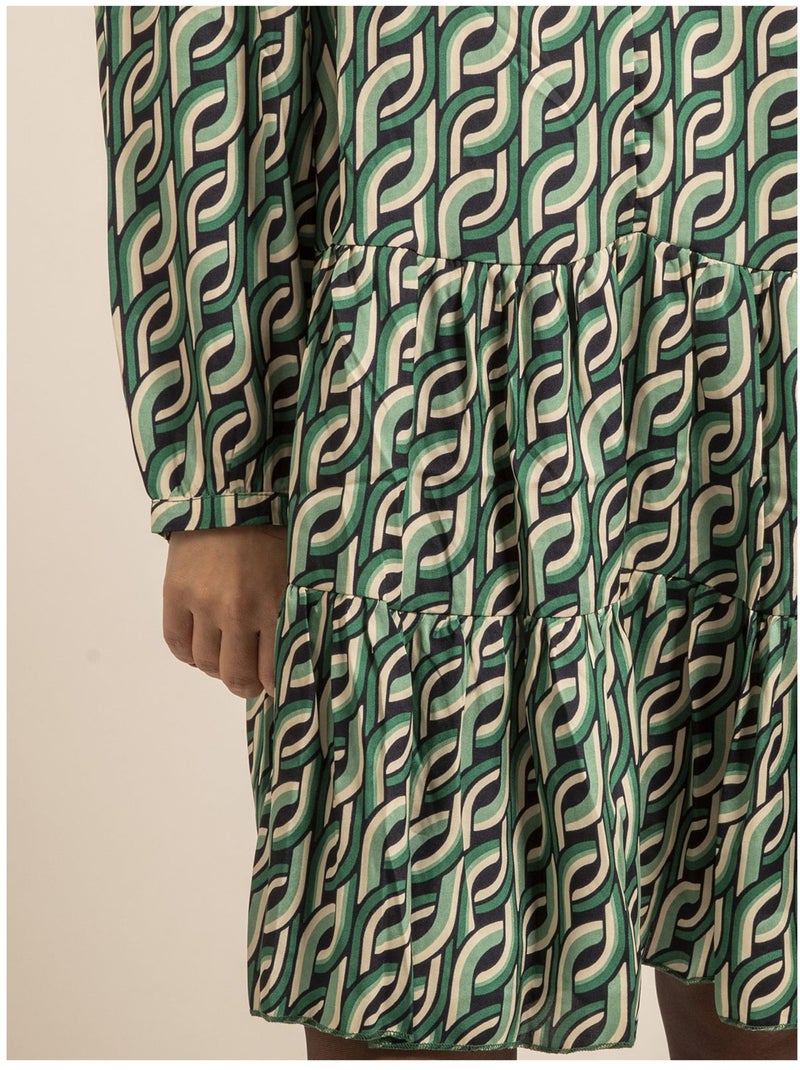 Vestito corto a motivi ISCIANE Verde - Kiabi