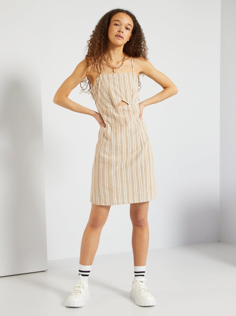 Twin Set Vestito Corto Vestito A Strisce Vestito Corto A Righe - Main Image