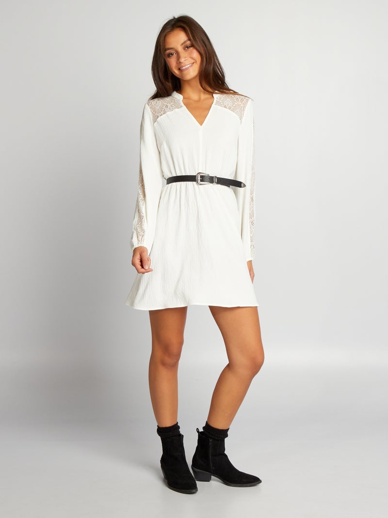 Vestito corto bianco neve - Kiabi