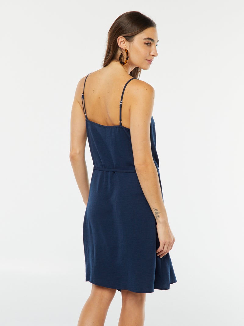Vestito corto con cintura da annodare 'JDY' BLU - Kiabi