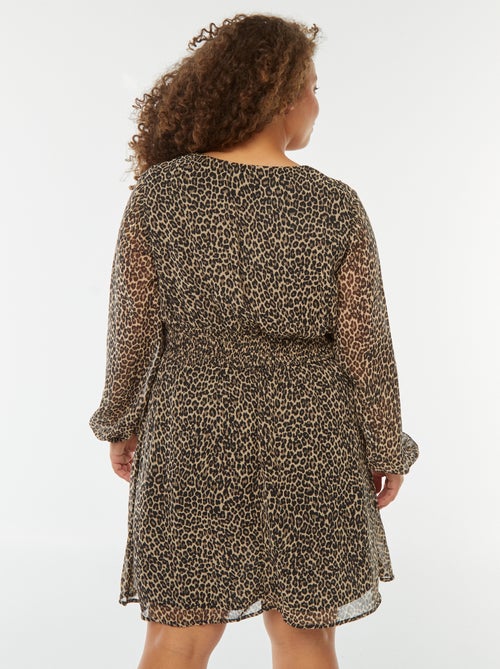 Vestito corto con cintura drappeggiata - Kiabi