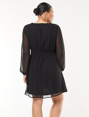 Vestito corto con cintura drappeggiata