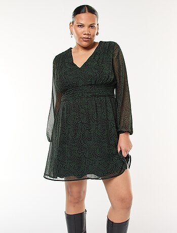 Vestito corto con cintura drappeggiata