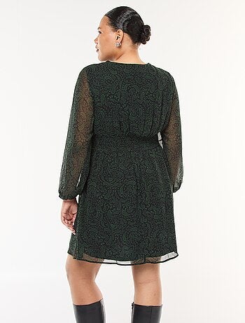 Vestito corto con cintura drappeggiata