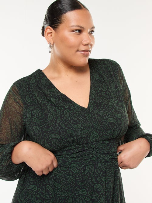 Vestito corto con cintura drappeggiata - Kiabi