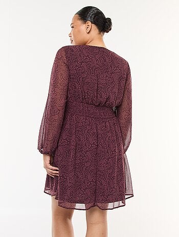 Vestito corto con cintura drappeggiata