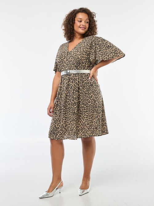 Vestito corto con maniche a farfalla - Kiabi