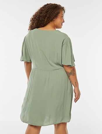 Vestito corto con maniche a farfalla