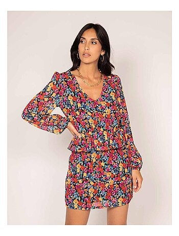 Vestito corto con motivi IMKIE