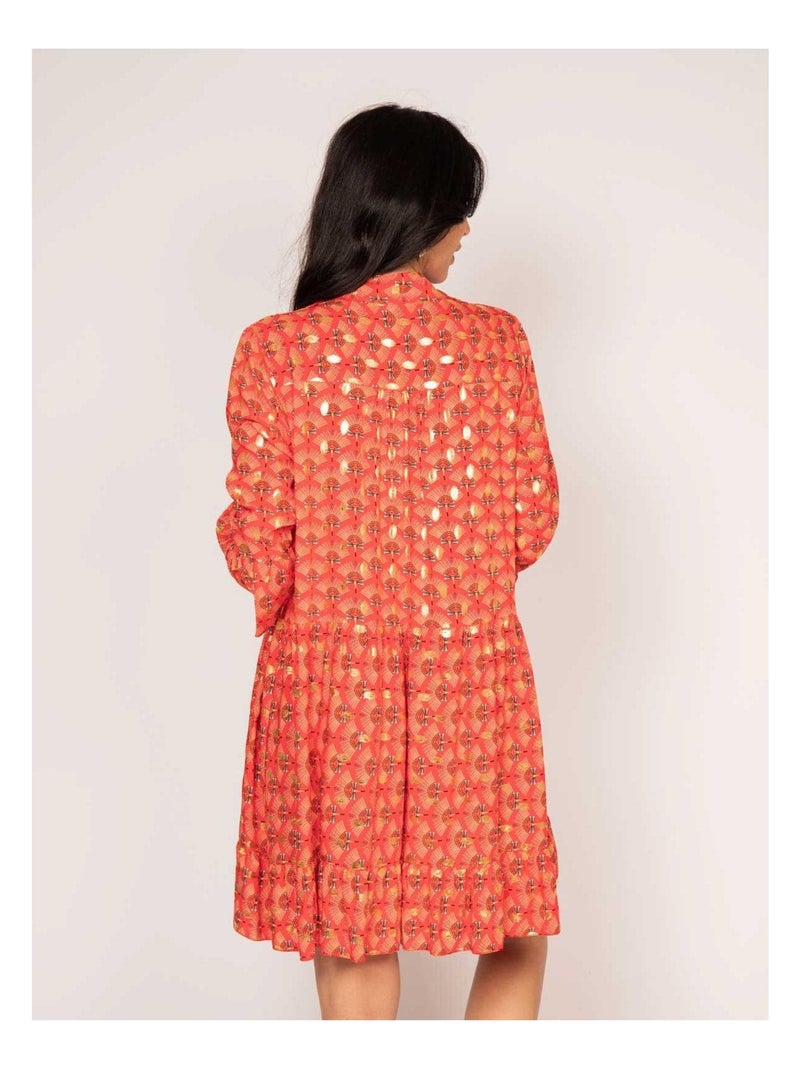 Vestito corto con motivi ISTHER Rosso - Kiabi