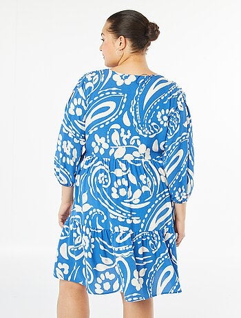 Vestito corto con motivo a maniche lunghe