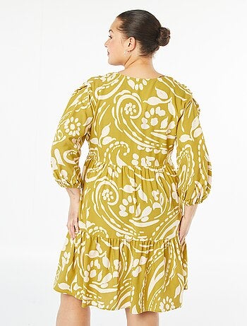 Vestito corto con motivo a maniche lunghe