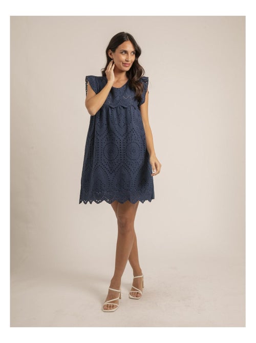 Vestito corto con ricami inglesi INGLES - Kiabi