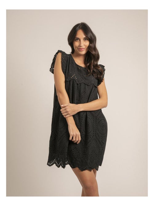 Vestito corto con ricami inglesi INGLES - Kiabi