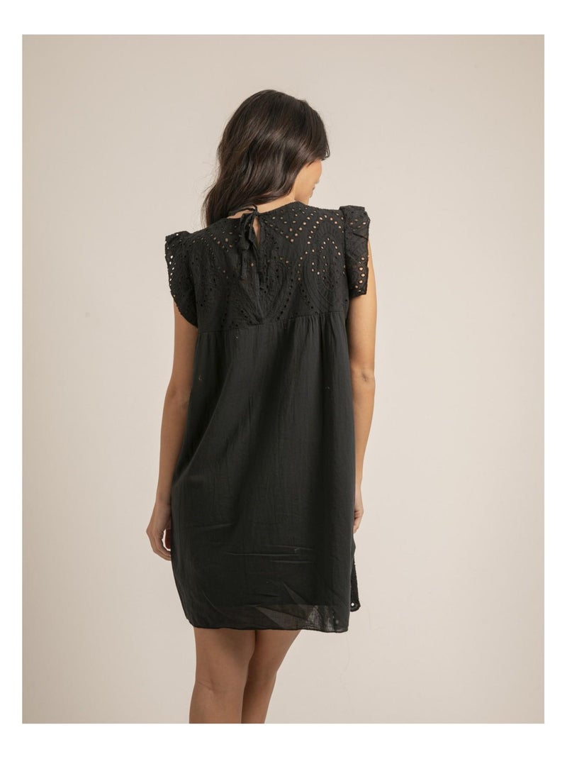 Vestito corto con ricami inglesi INGLES Nero - Kiabi