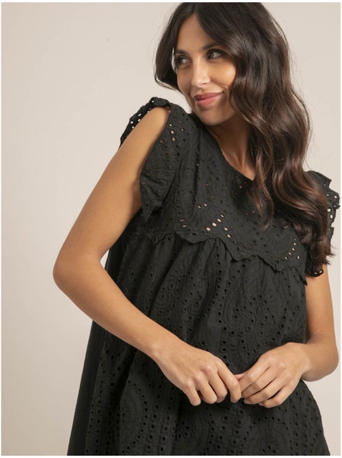 Vestito corto con ricami inglesi INGLES - Kiabi