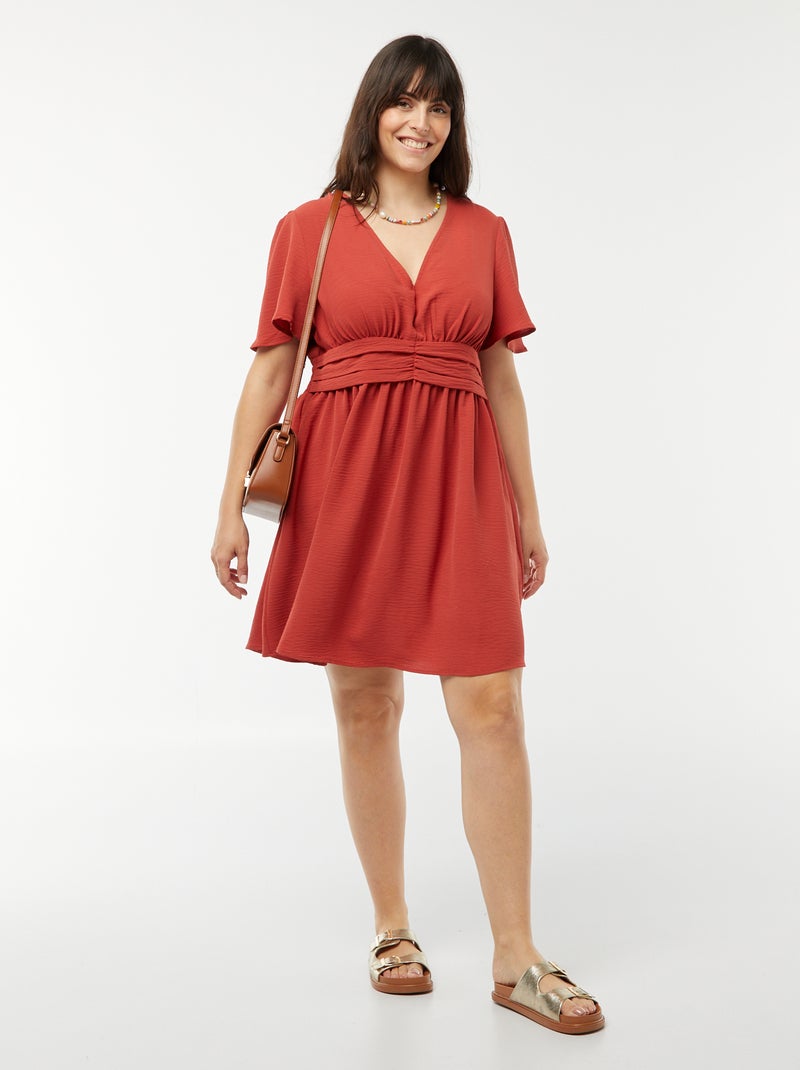 KRISP Abito Donna Elegante Scollo V Fashion Moderno Taglie Forti Sexy