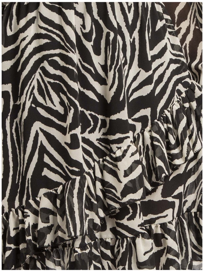 Vestito corto con stampa ICHANA Nero - Kiabi