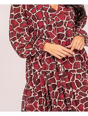 Vestito corto con stampa IFER