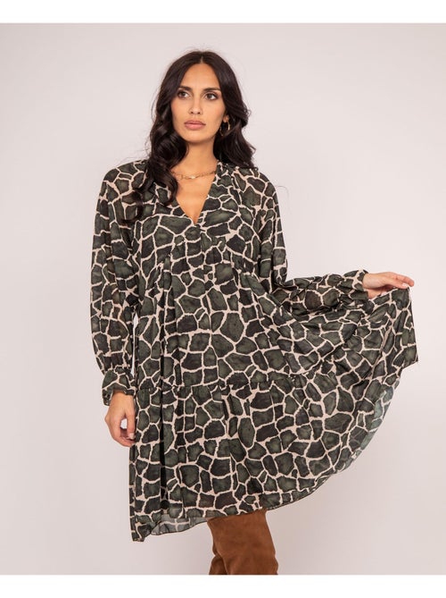 Vestito corto con stampa IFER - Kiabi