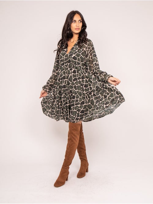 Vestito corto con stampa IFER - Kiabi