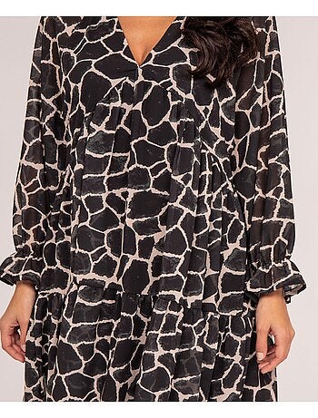 Vestito corto con stampa IFER