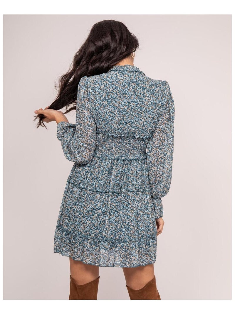 Vestito corto con stampa ismaelle Blu - Kiabi