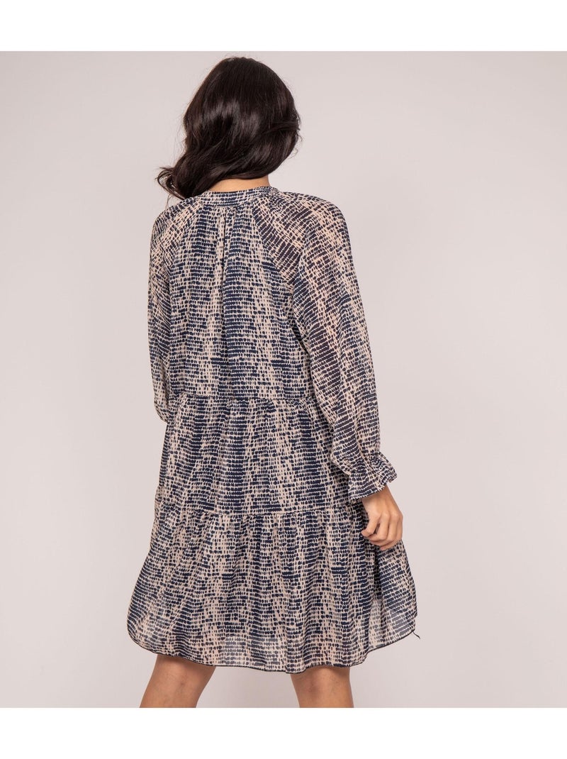 Vestito corto con stampa ITZEL Blu - Kiabi