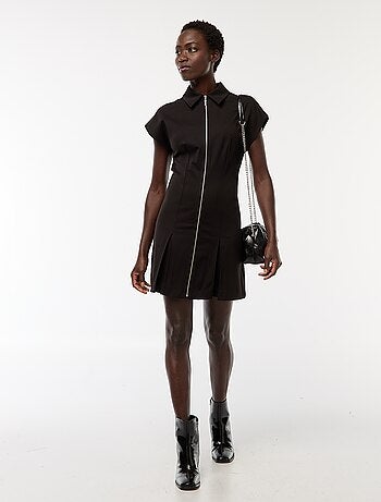 Vestito corto con zip
