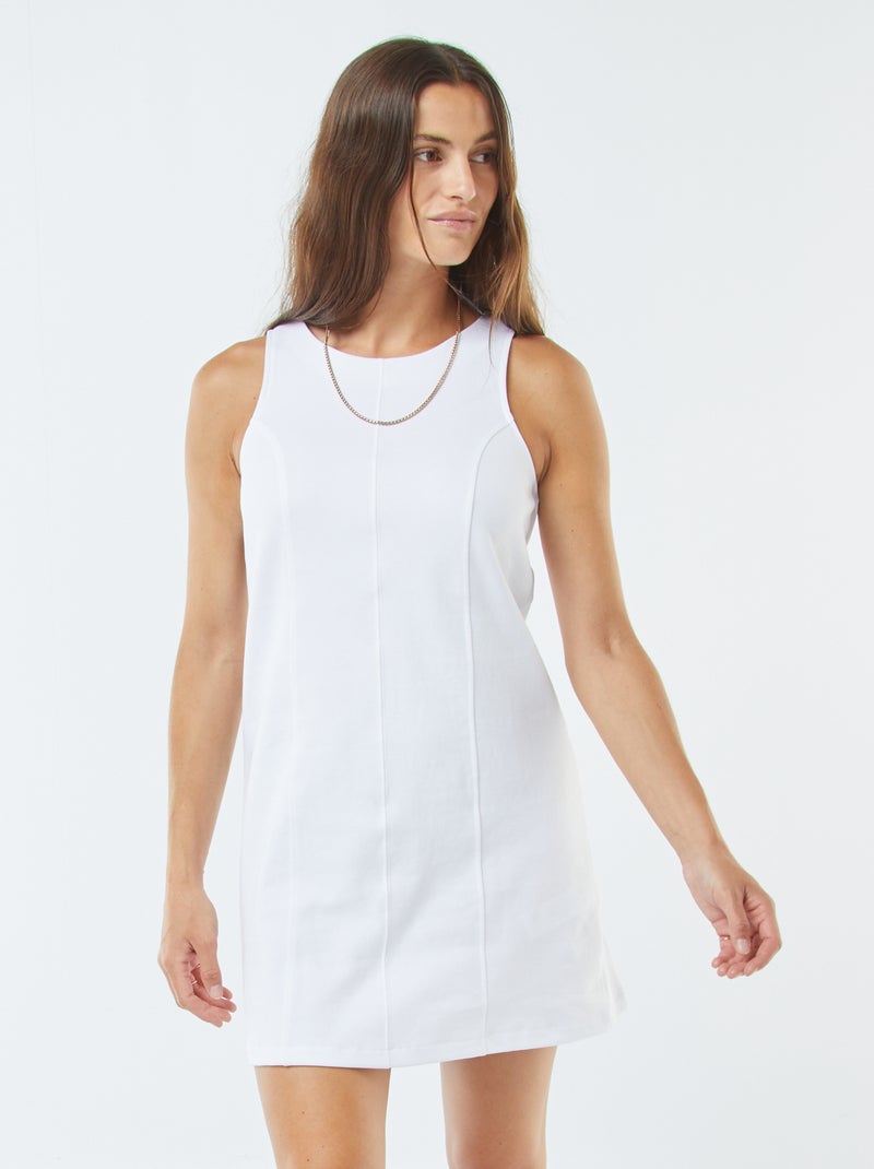 Vestito corto dritto bianco - Kiabi