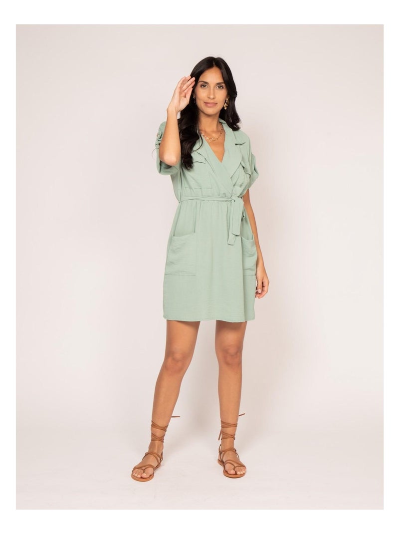 Vestito corto IJOLY Verde acqua - Kiabi