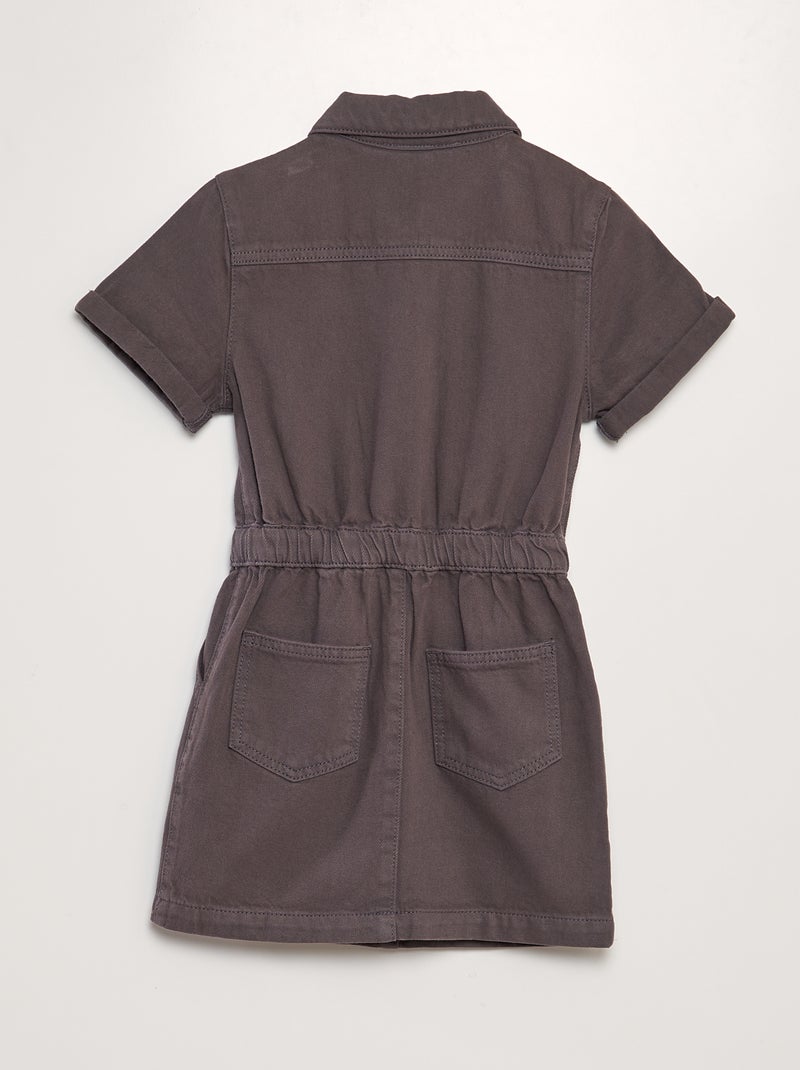 Vestito corto in jeans con vita elasticizzata GRIGIO - Kiabi