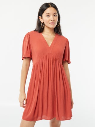 Vestito corto in maglia effetto crêpe