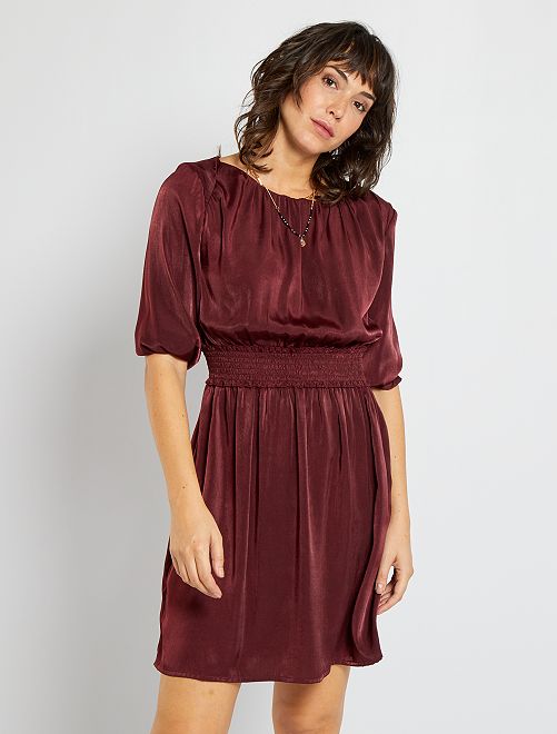 Vestito corto in raso - ROSSO - Kiabi - 20.00€