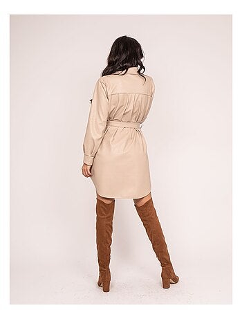 Vestito corto in similpelle ISKY