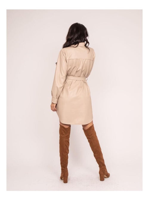 Vestito corto in similpelle ISKY - Kiabi