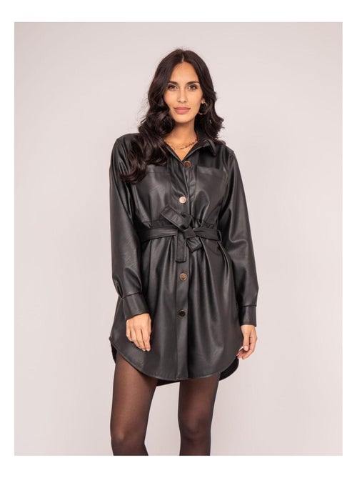 Vestito corto in similpelle ISKY - Kiabi
