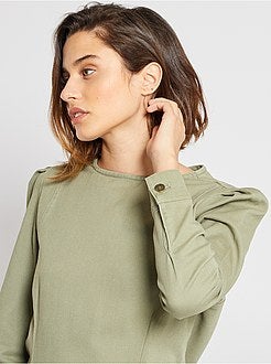 Vestito corto in twill - Kiabi