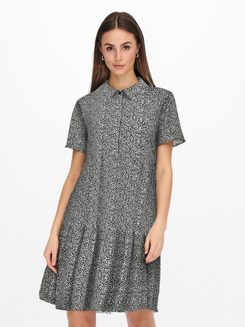 Vestito corto morbido 'JDY' nero con stampa - Kiabi