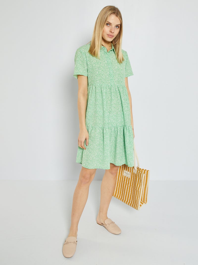 Vestito corto morbido 'JDY' VERDE - Kiabi