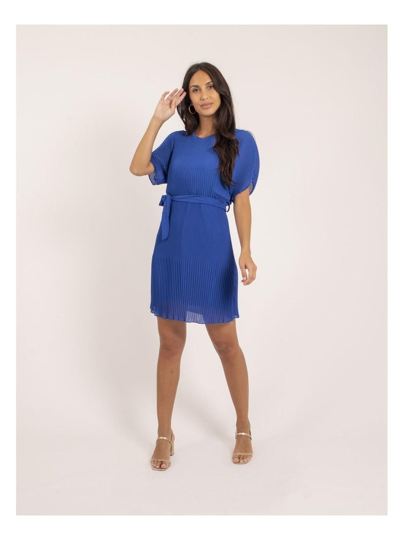 Vestito corto plissettato IWILD Blu reale - Kiabi