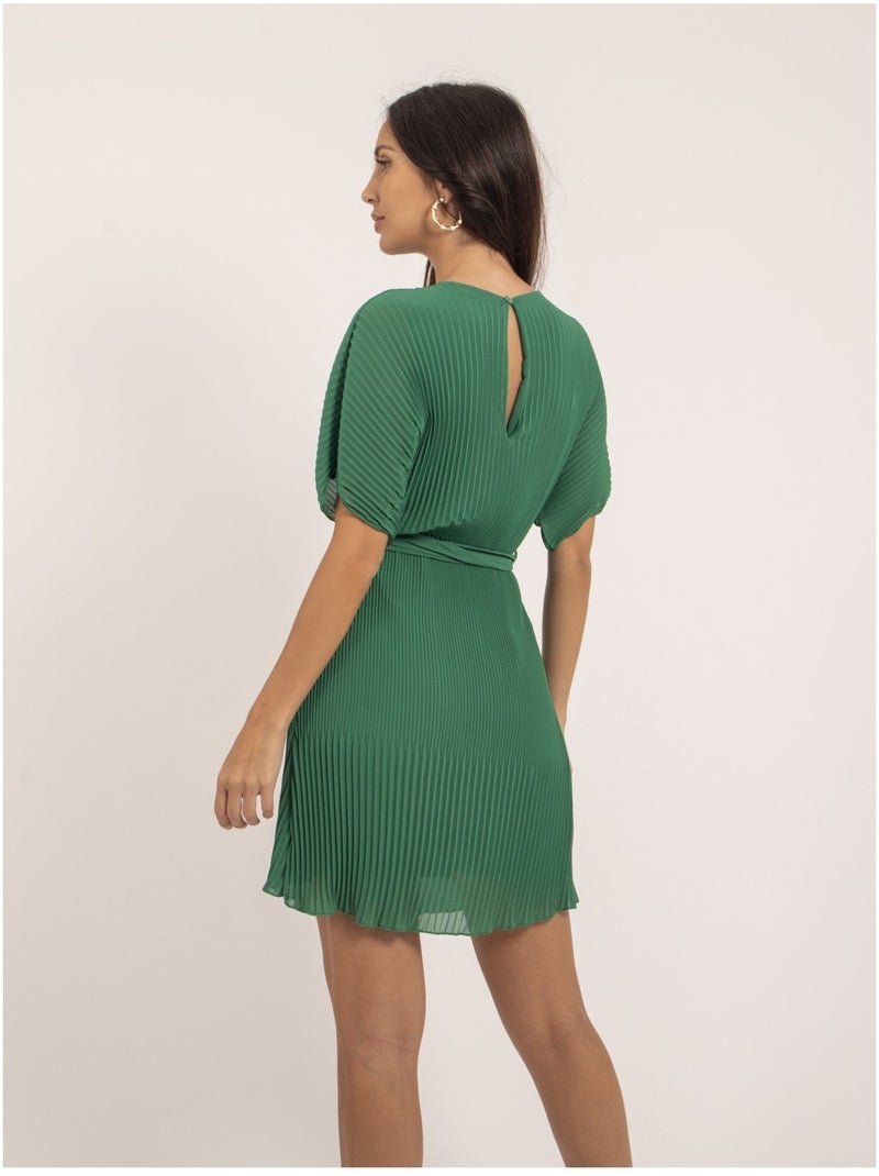 Vestito corto plissettato IWILD Verde - Kiabi