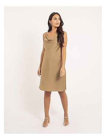 Vestito corto satinato IDALIA