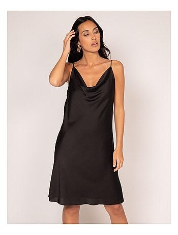 Vestito corto satinato IDALIA