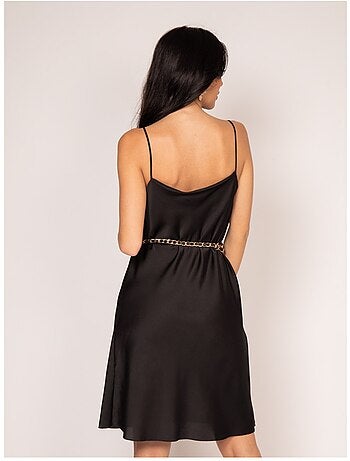 Vestito corto satinato IDALIA