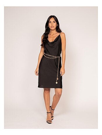 Vestito corto satinato IDALIA