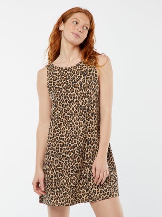 Vestito corto senza maniche